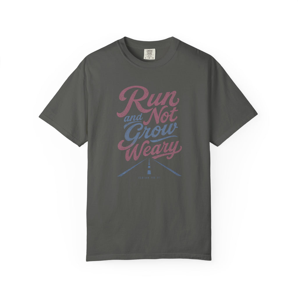 Run & Not Grow Weary Faith T‑Shirt