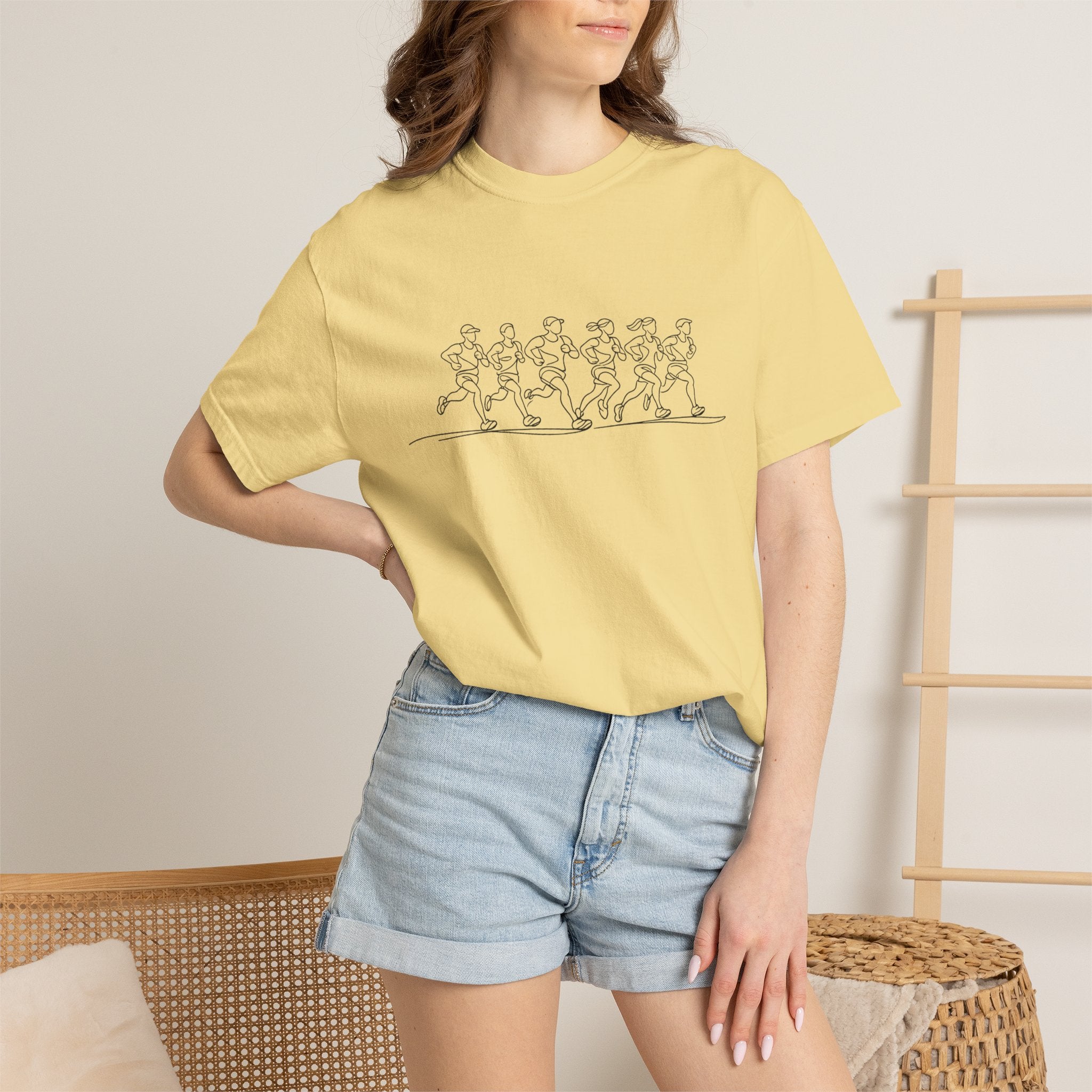 Run Together Stay Together Line Art T‑Shirt