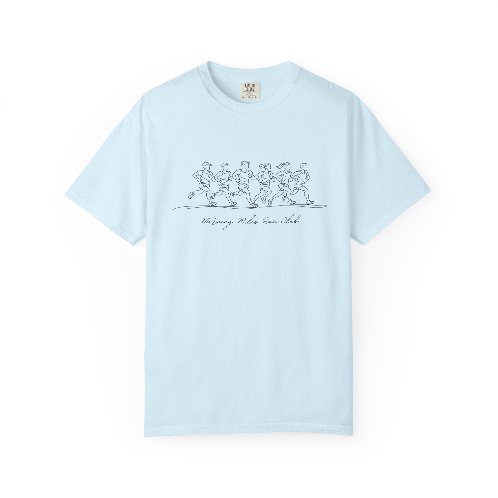 Morning Miles Run Club Line Art T‑Shirt