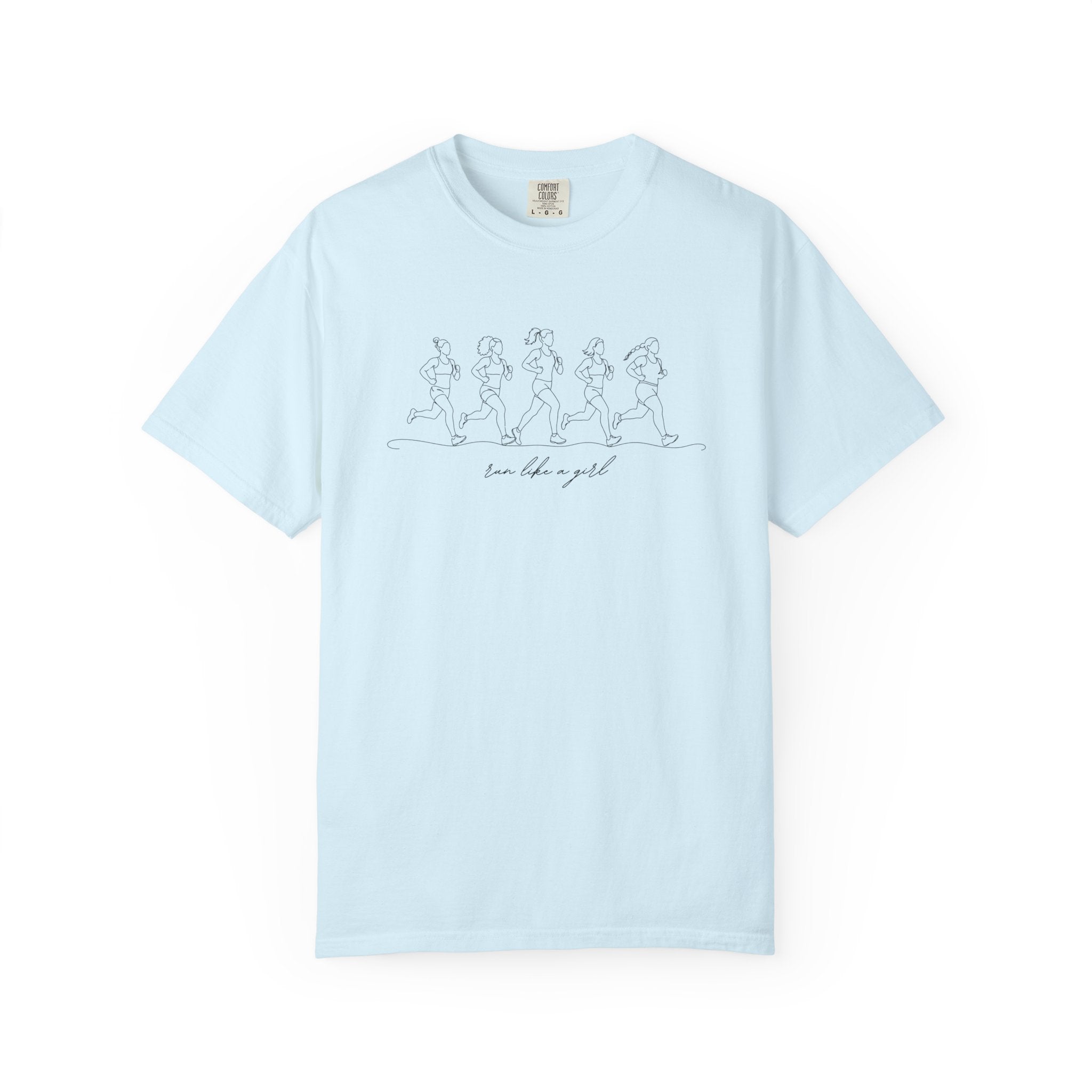 Run Like a Girl Line Art T‑Shirt