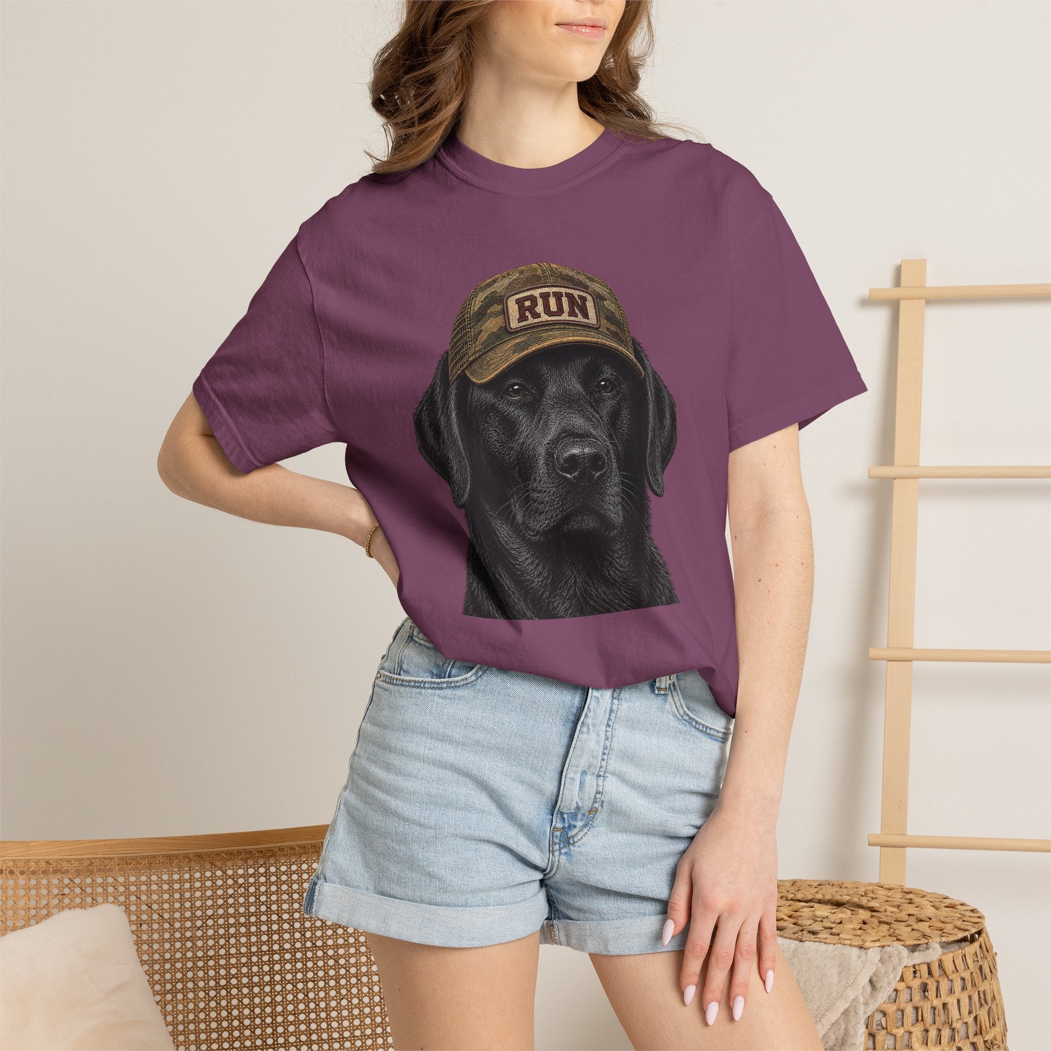 Black Lab in Hat T‑Shirt