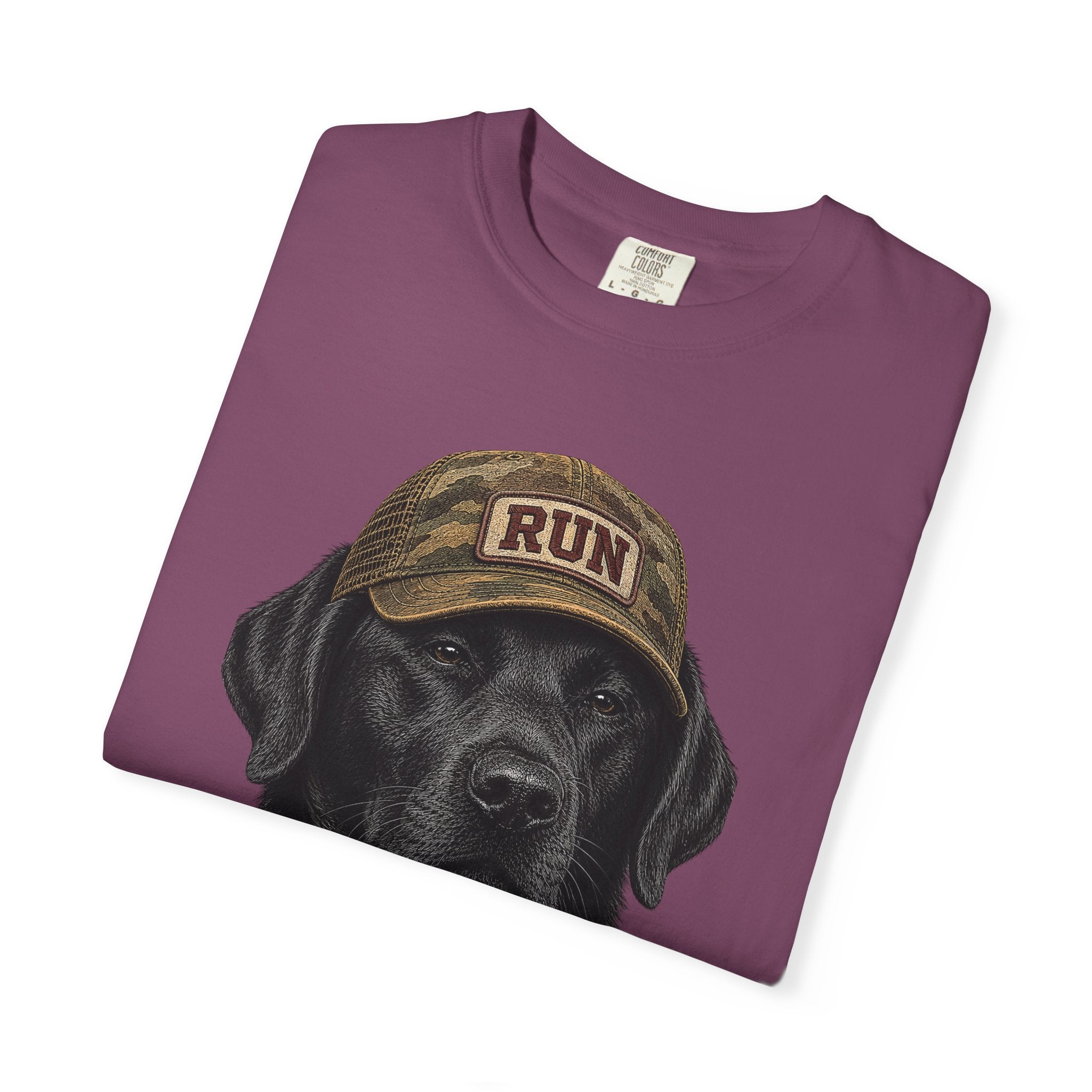 Black Lab in Hat T‑Shirt