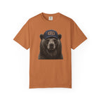 Grizzly Bear with Run Hat T‑Shirt