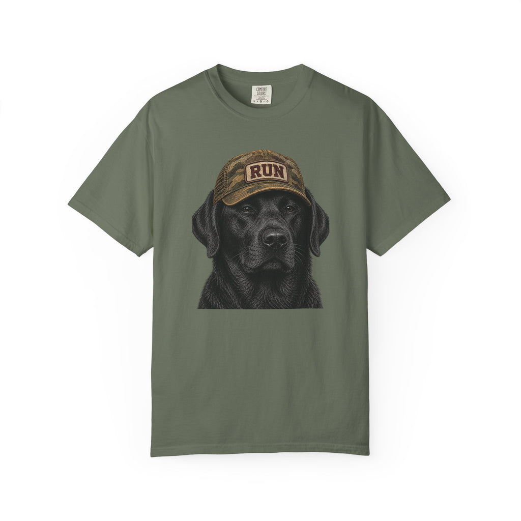 Black Lab in Hat T‑Shirt