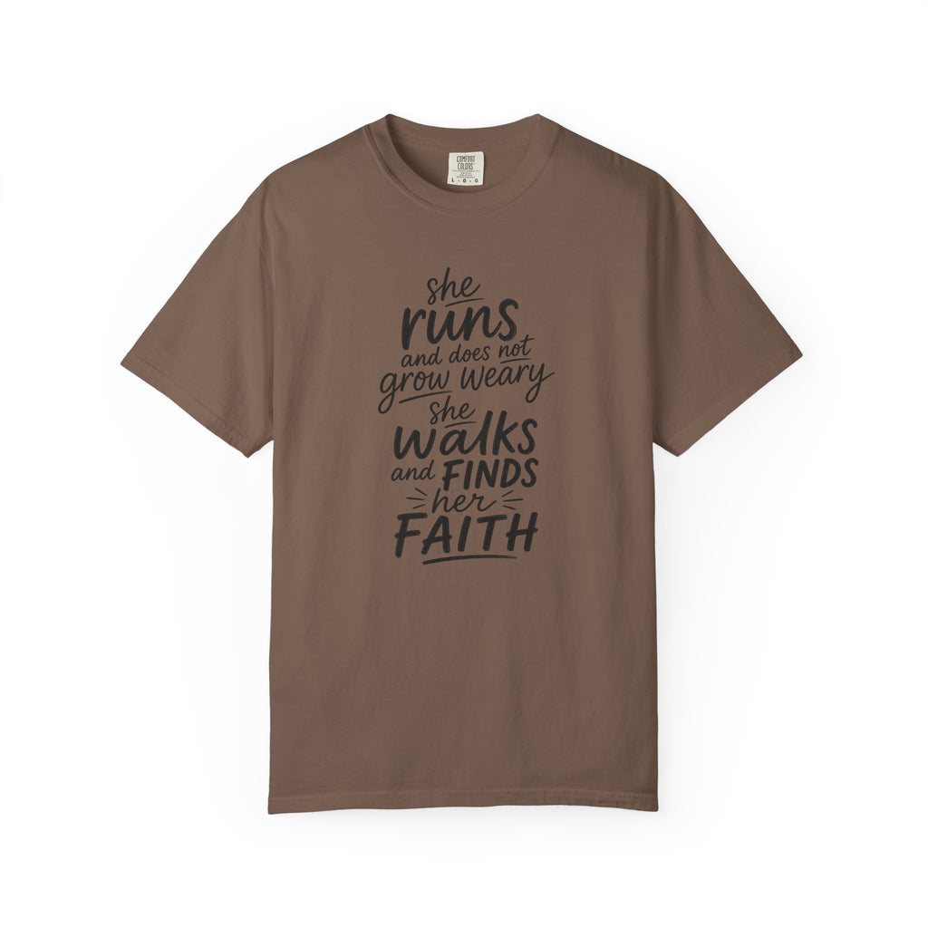 She Runs & Finds Faith T‑Shirt