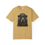 Grizzly Bear with Run Hat T‑Shirt