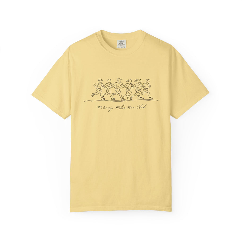 Morning Miles Run Club Line Art T‑Shirt