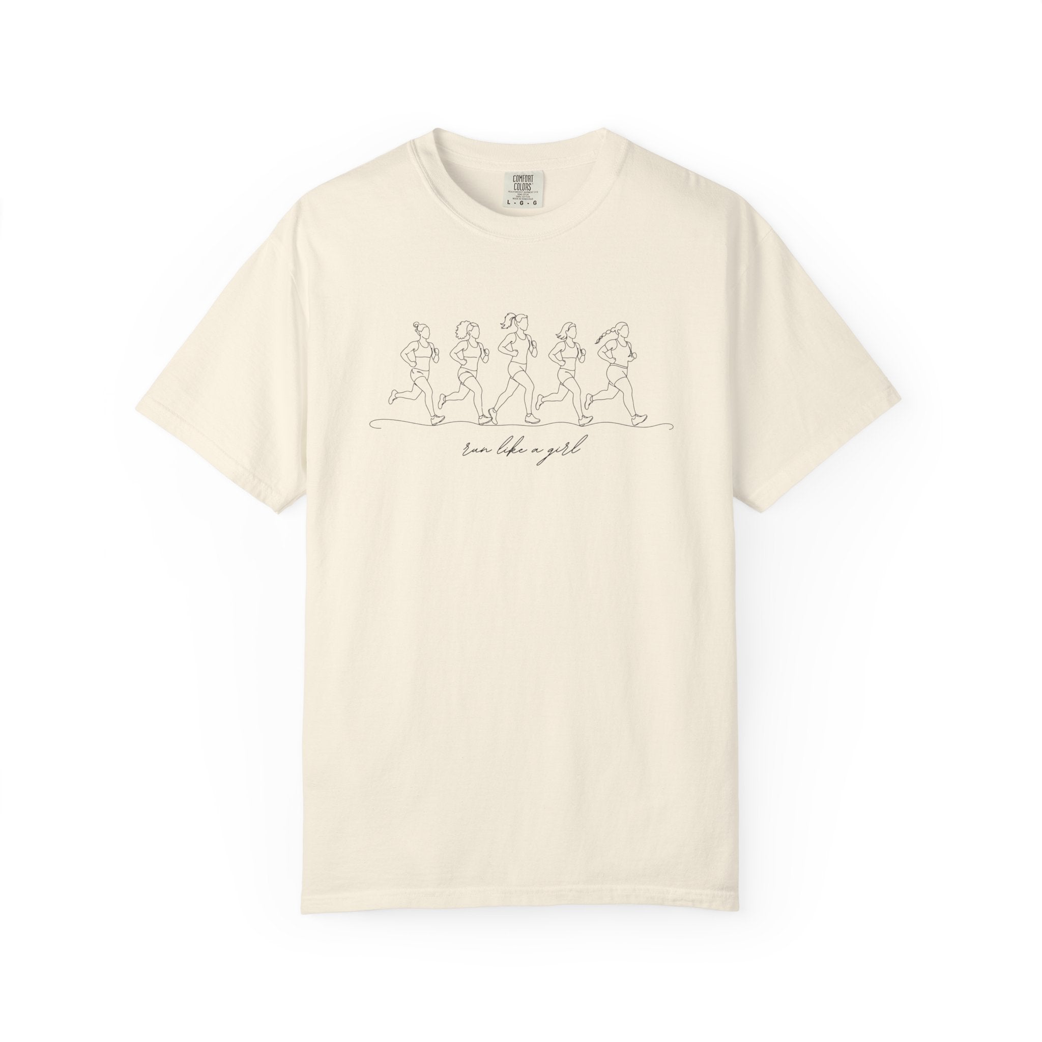 Run Like a Girl Line Art T‑Shirt
