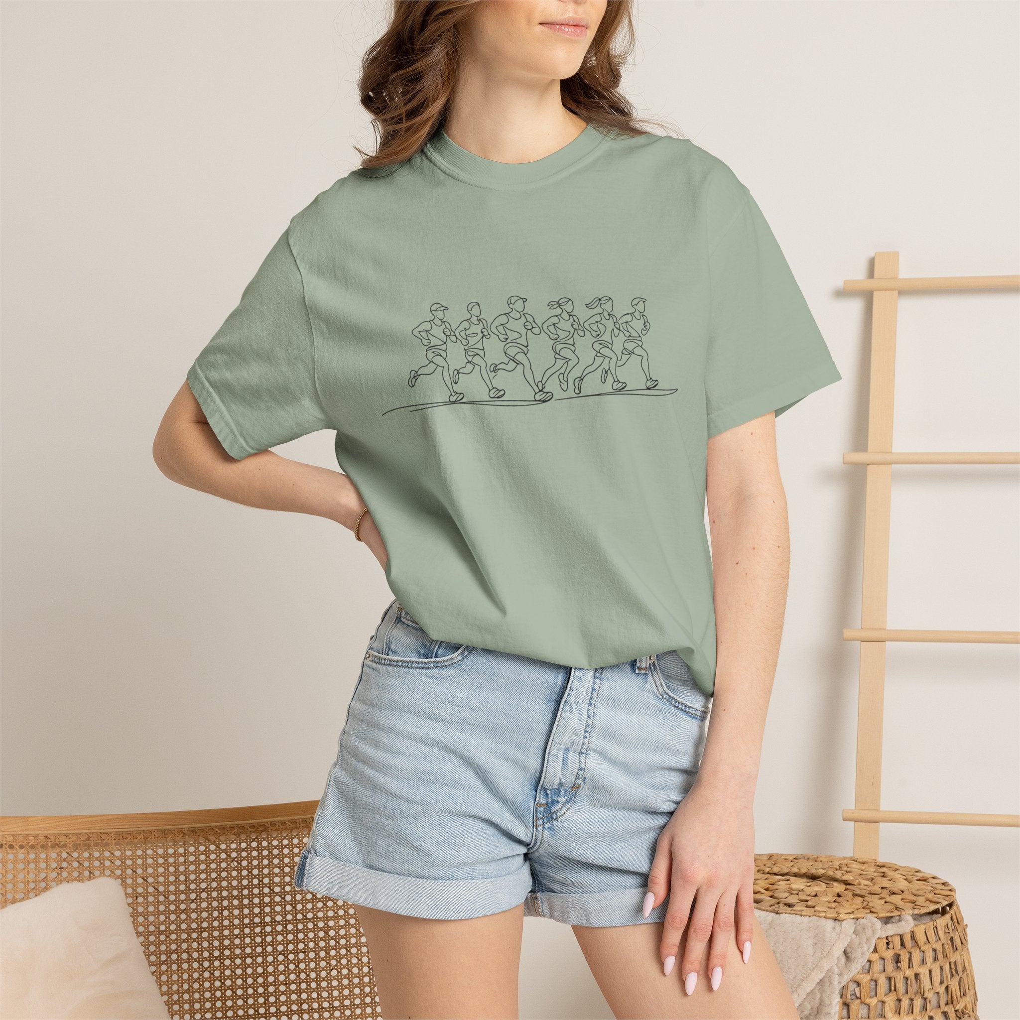 Run Together Stay Together Line Art T‑Shirt