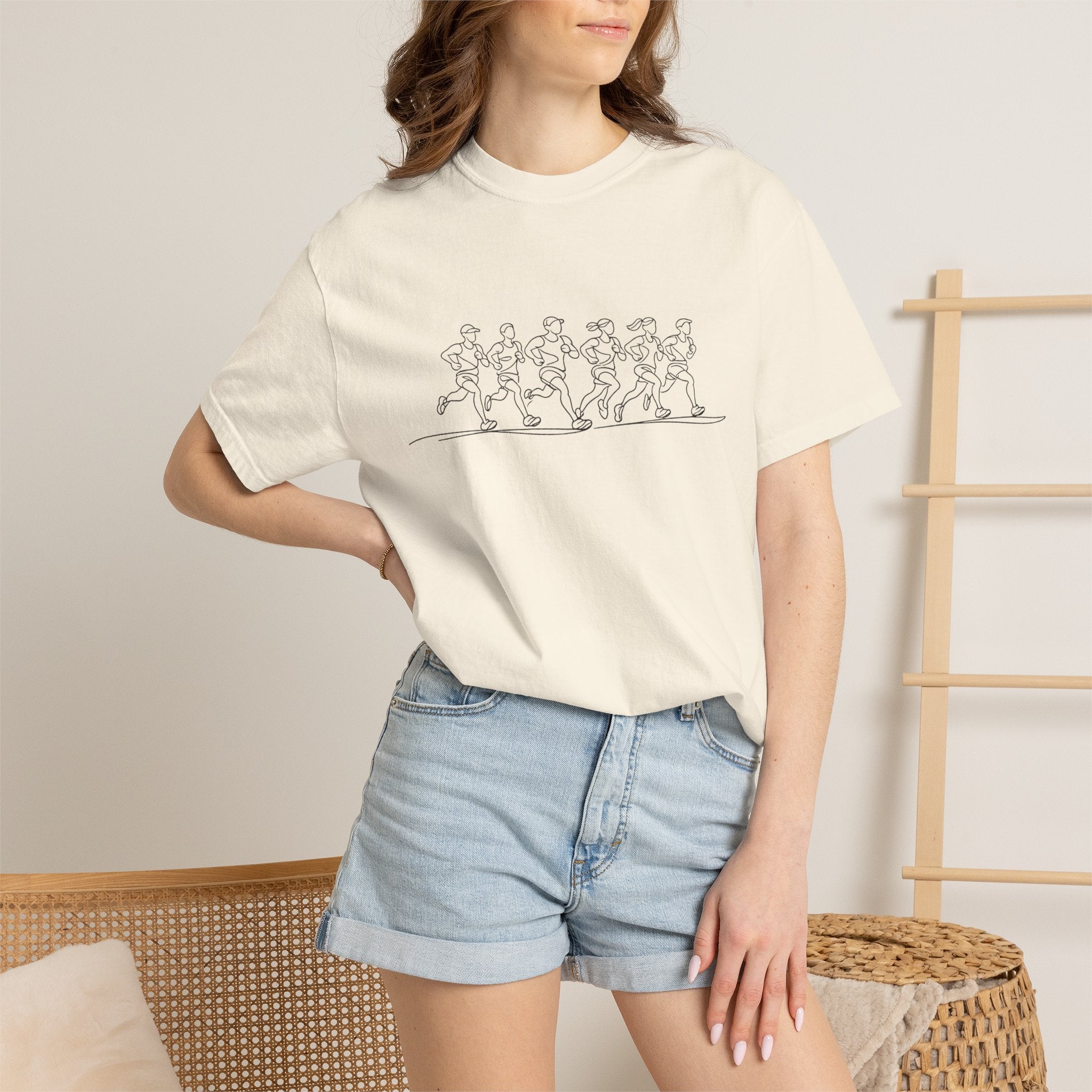 Run Together Stay Together Line Art T‑Shirt