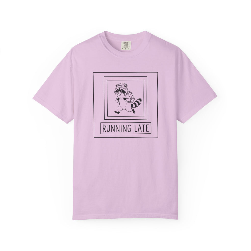 Running Late Raccoon Minimalist T‑Shirt