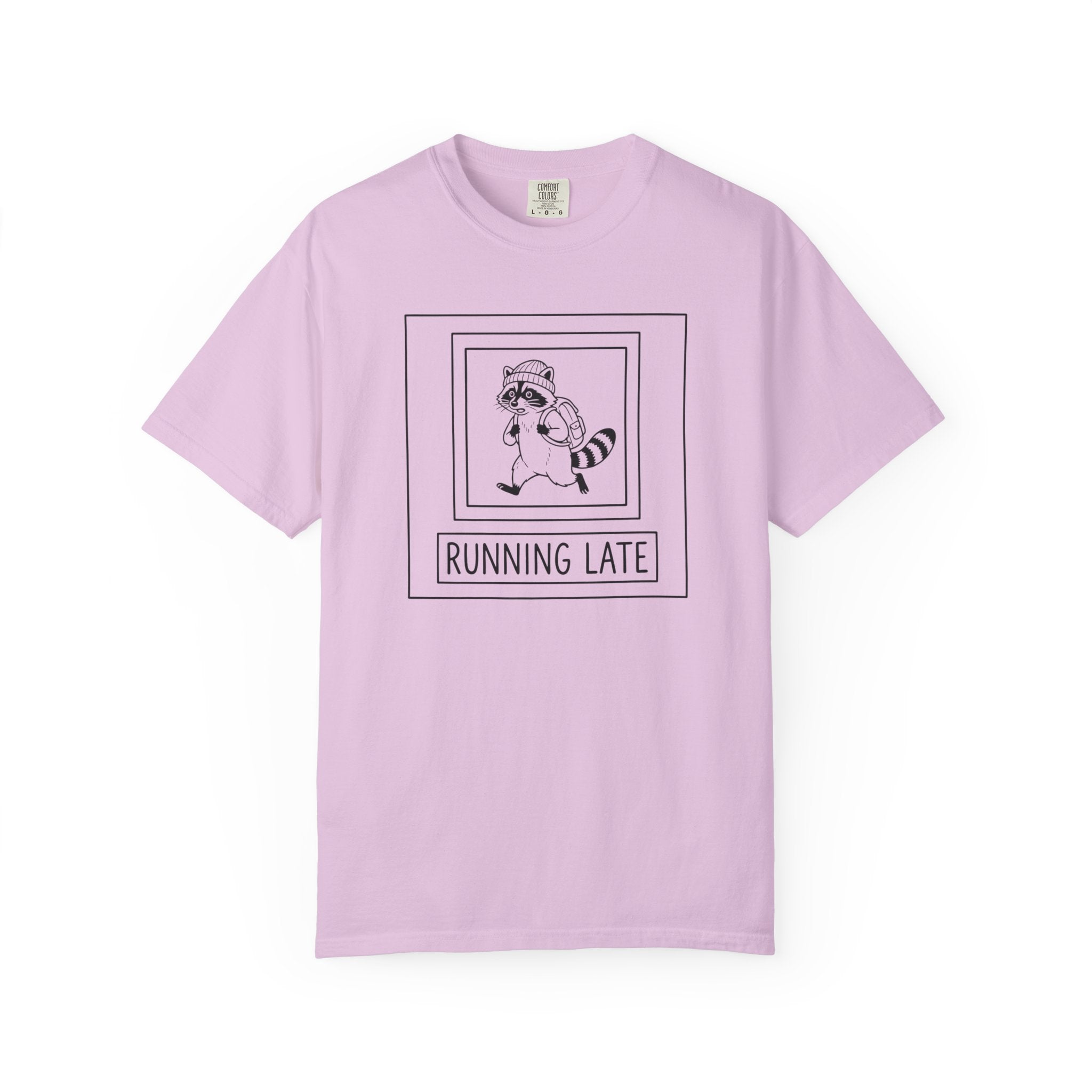 Running Late Raccoon Minimalist T‑Shirt