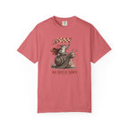 We Run At Dawn Checkered Flag T‑Shirt