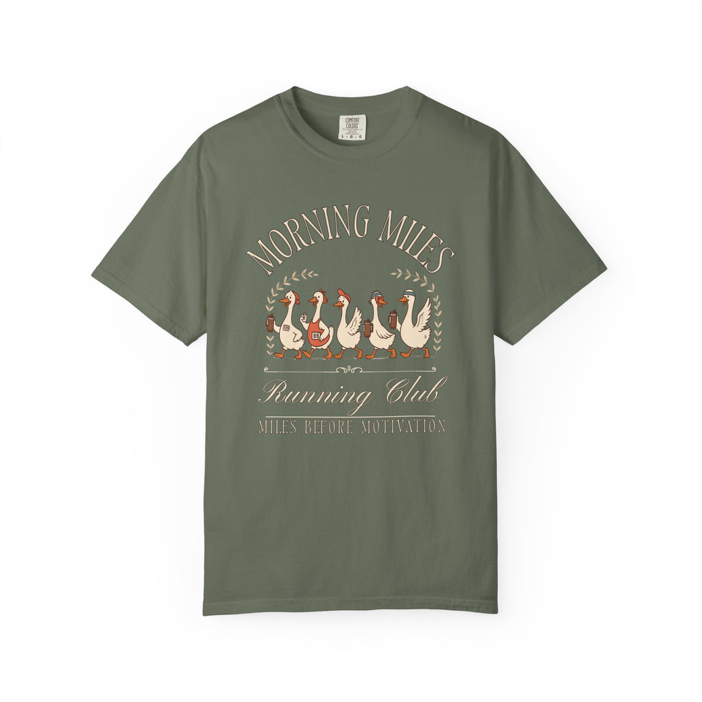 Morning Miles Running Club with Silly Geese T‑Shirt