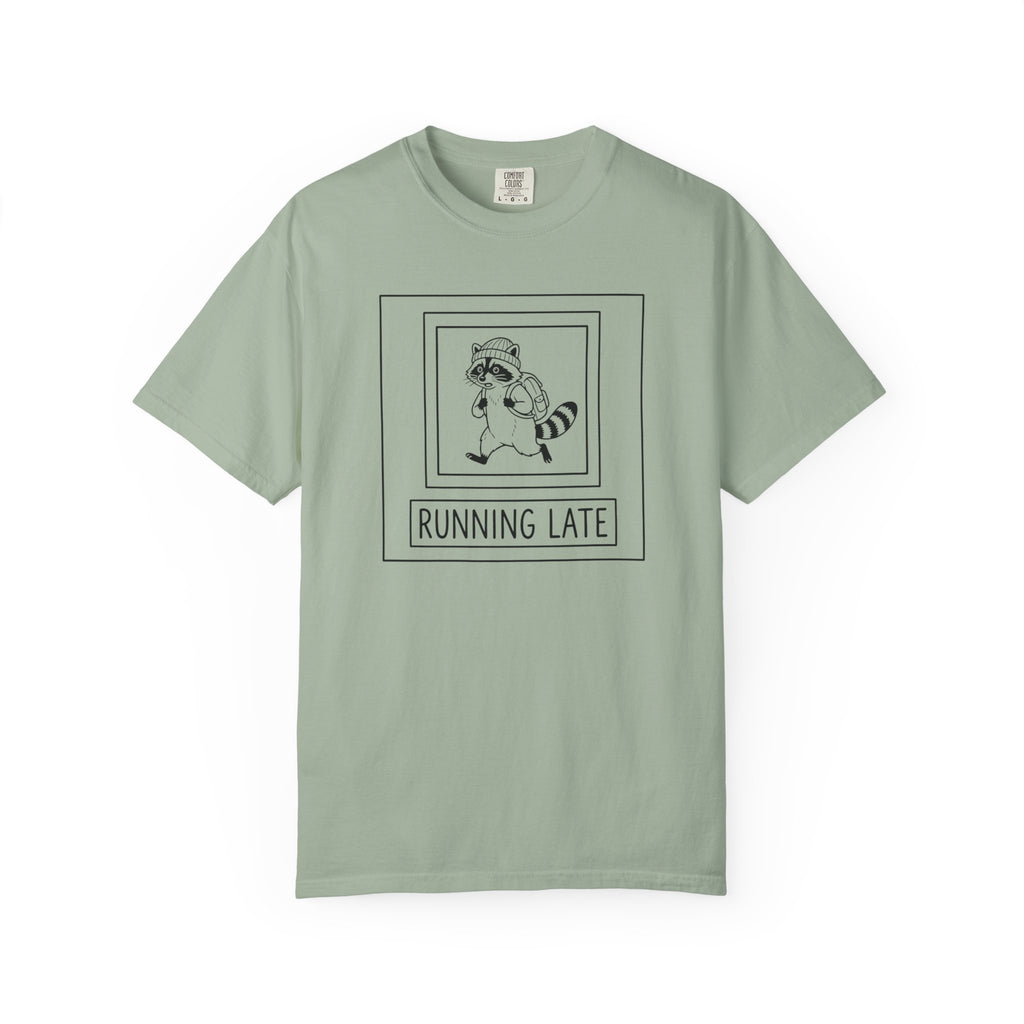 Running Late Raccoon Minimalist T‑Shirt