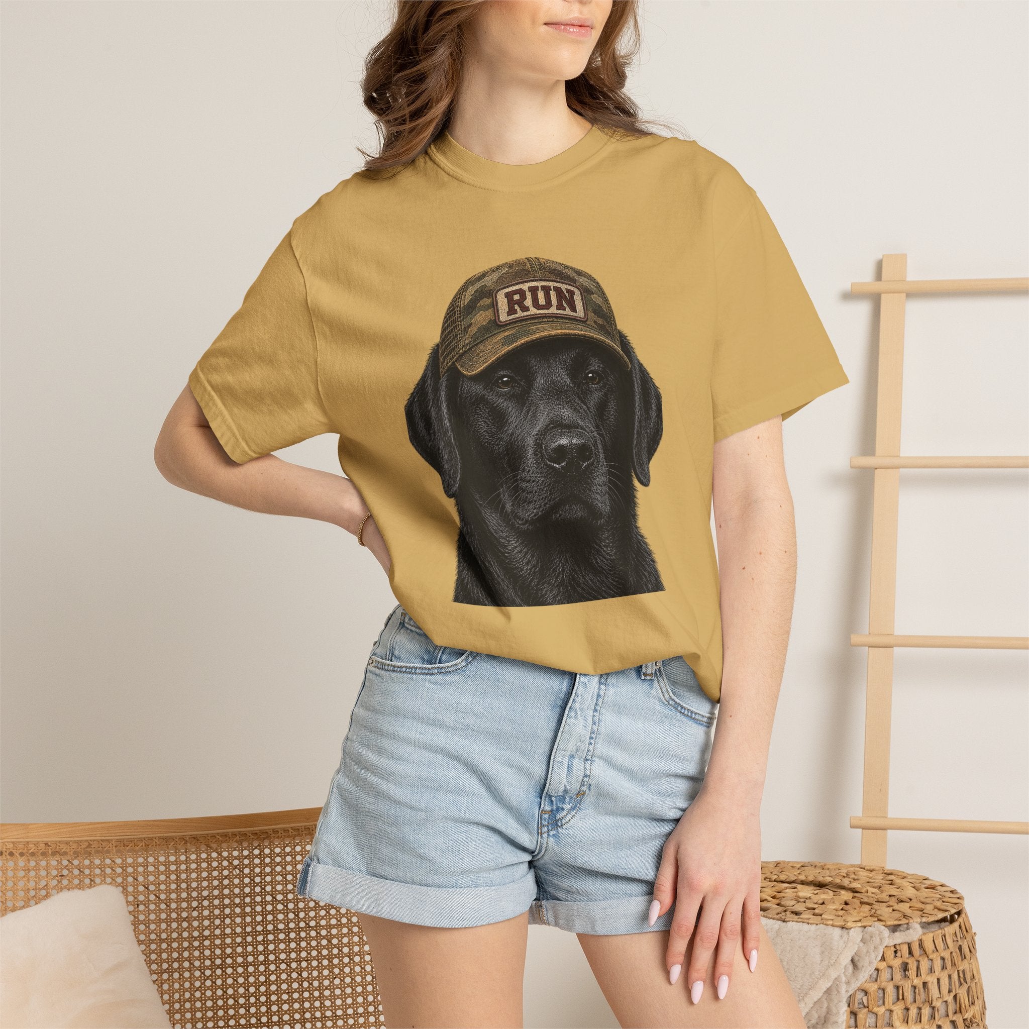 Black Lab in Hat T‑Shirt