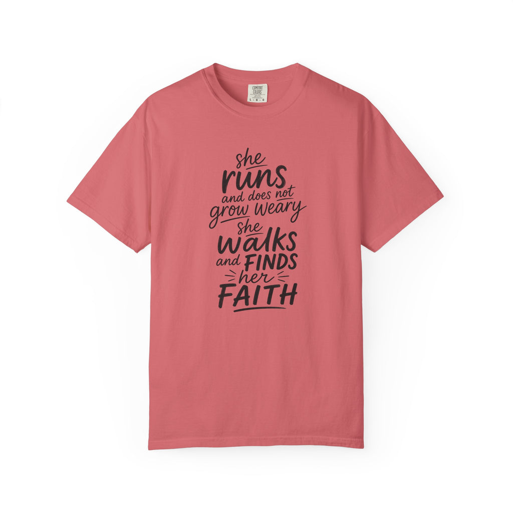 She Runs & Finds Faith T‑Shirt