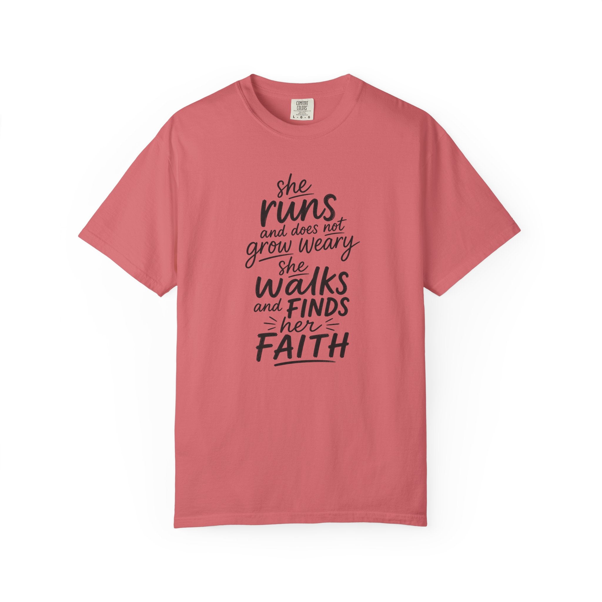 She Runs & Finds Faith T‑Shirt