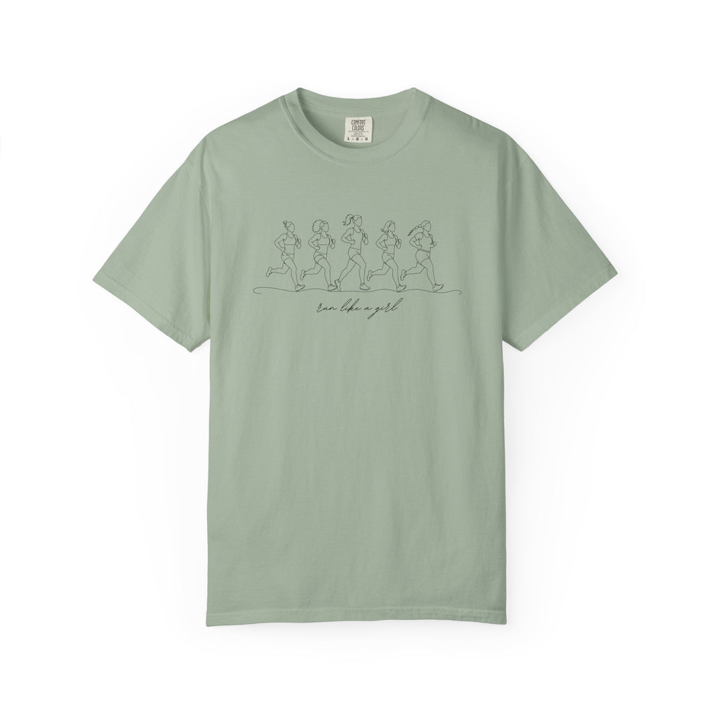Run Like a Girl Line Art T‑Shirt