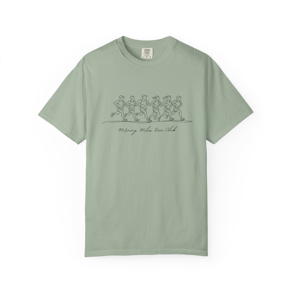 Morning Miles Run Club Line Art T‑Shirt