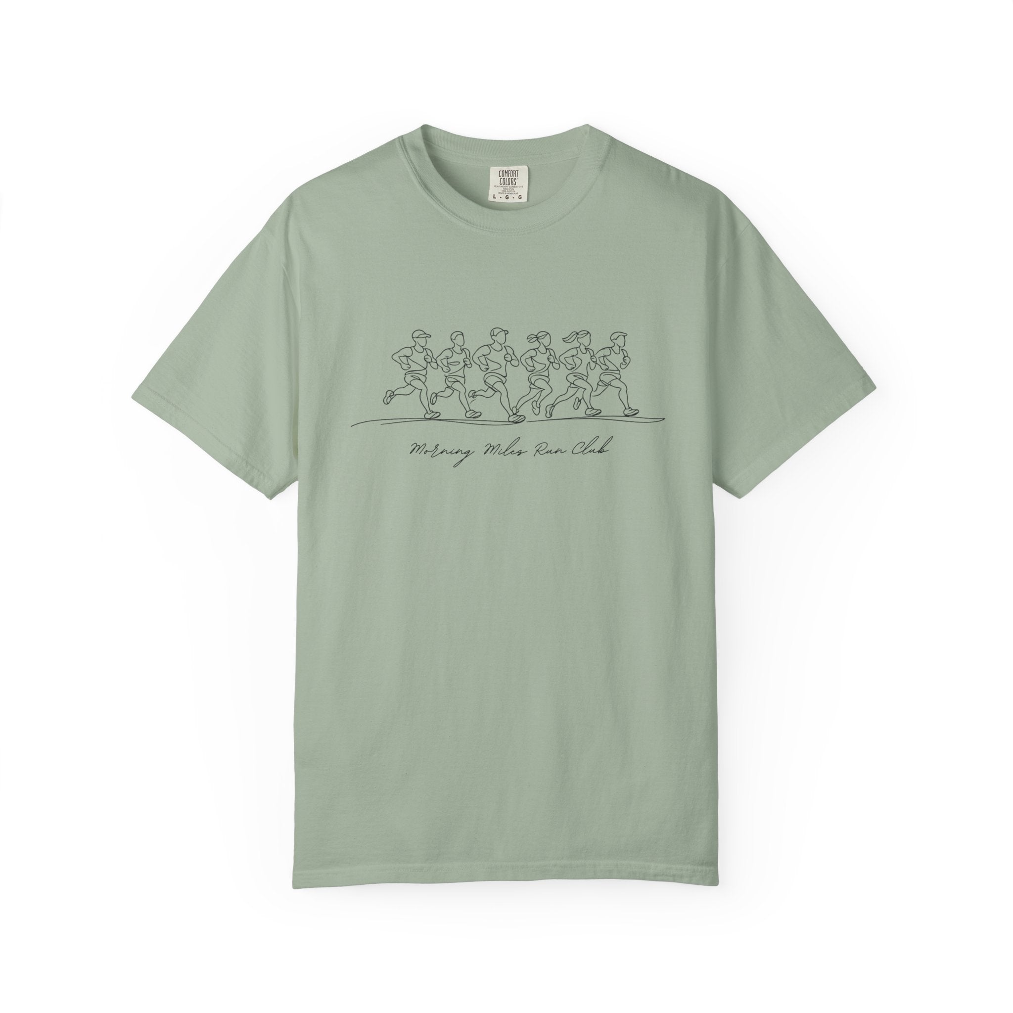 Morning Miles Run Club Line Art T‑Shirt