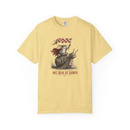 We Run At Dawn Checkered Flag T‑Shirt