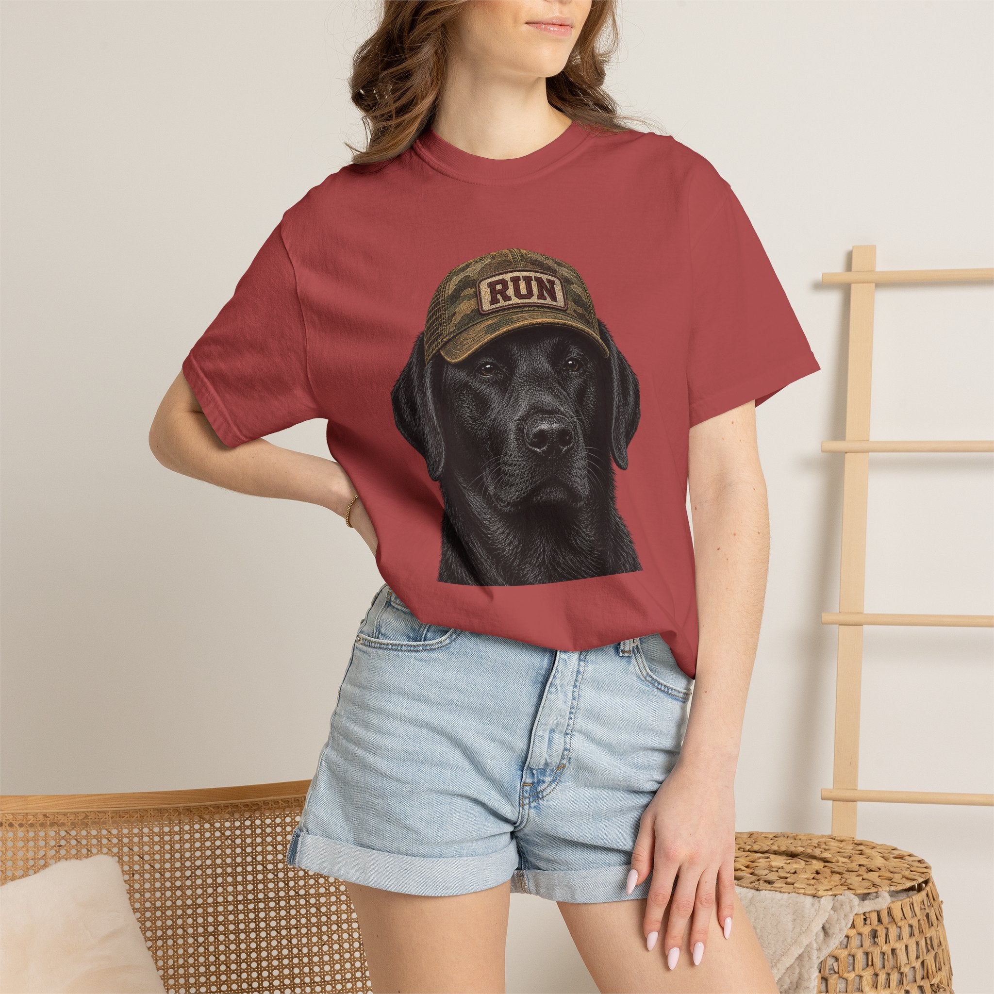Black Lab in Hat T‑Shirt