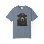 Grizzly Bear with Run Hat T‑Shirt