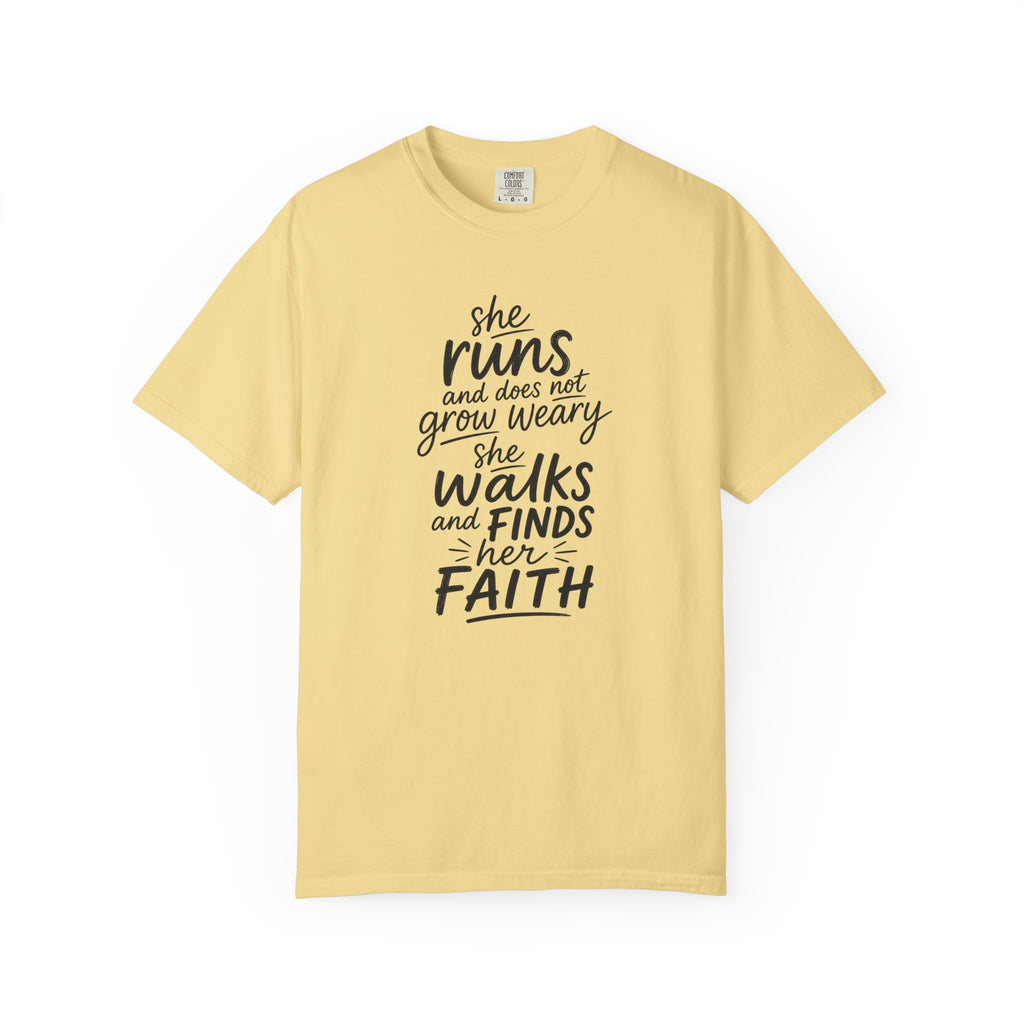 She Runs & Finds Faith T‑Shirt