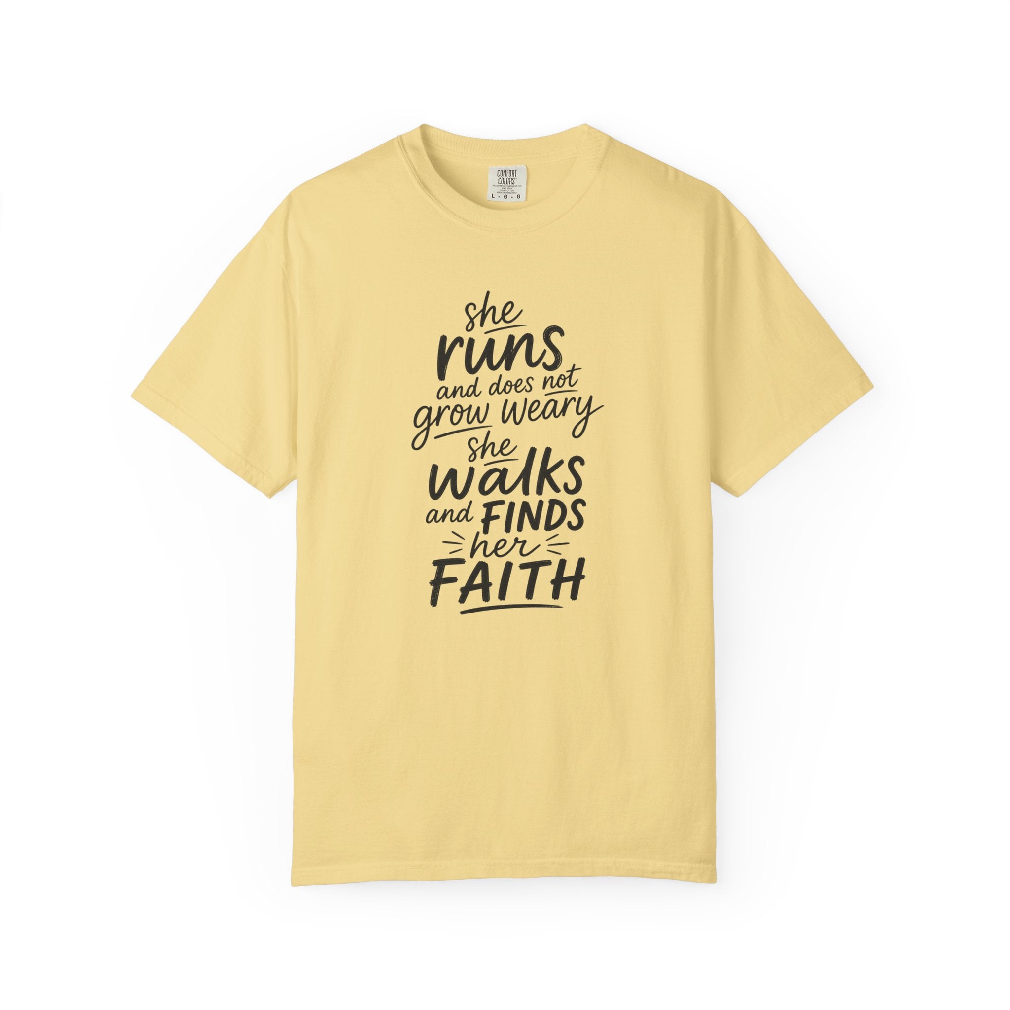 She Runs & Finds Faith T‑Shirt