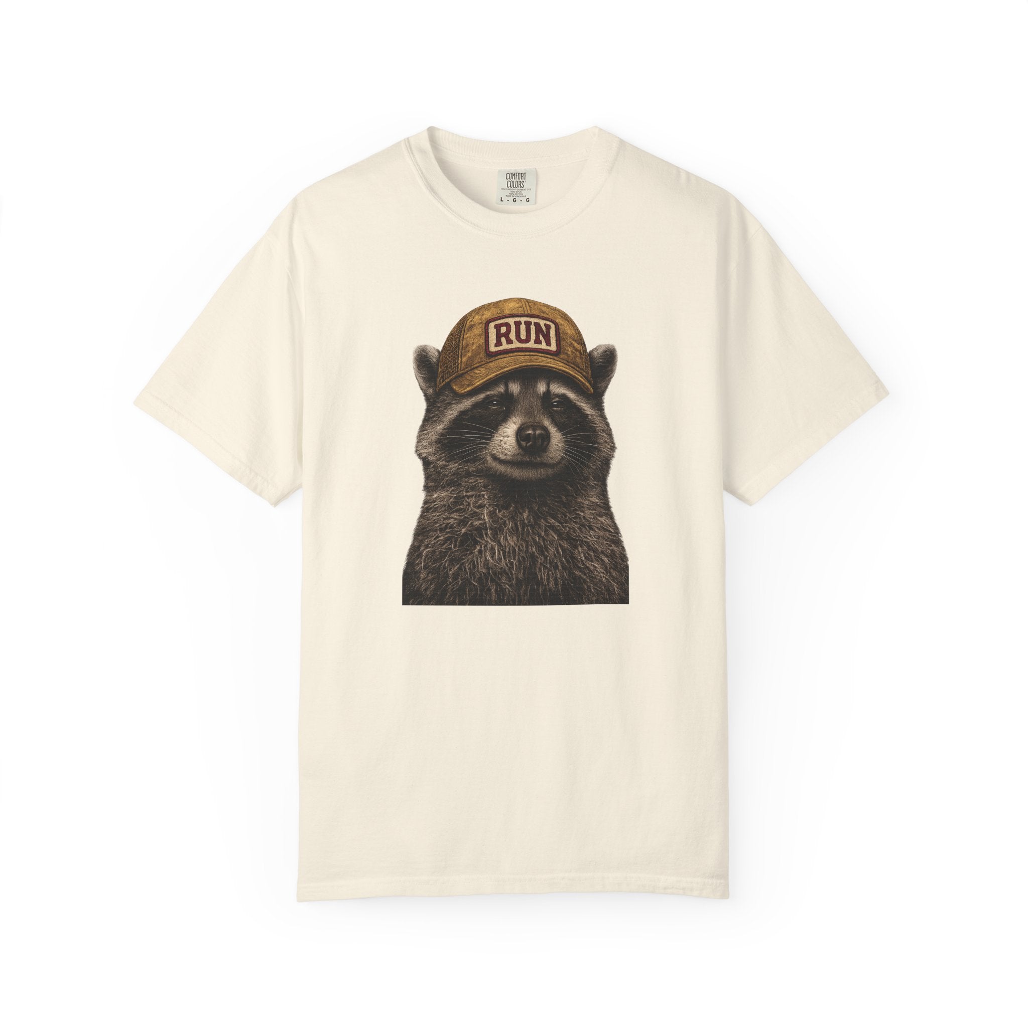 Raccoon in Run Hat T‑Shirt