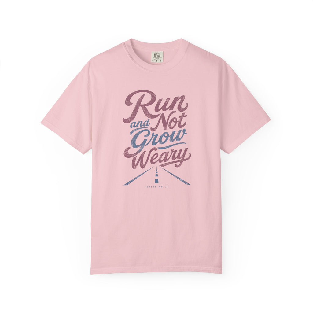 Run & Not Grow Weary Faith T‑Shirt