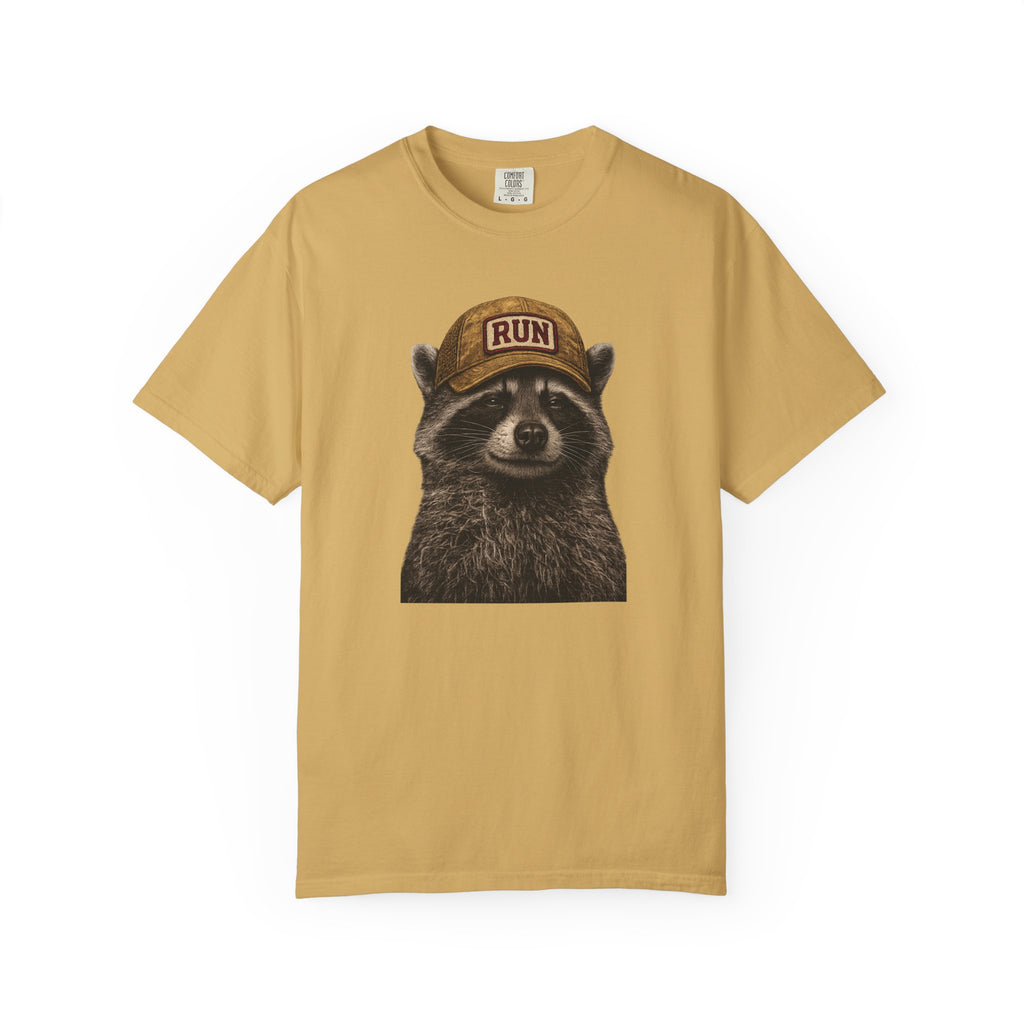 Raccoon in Run Hat T‑Shirt