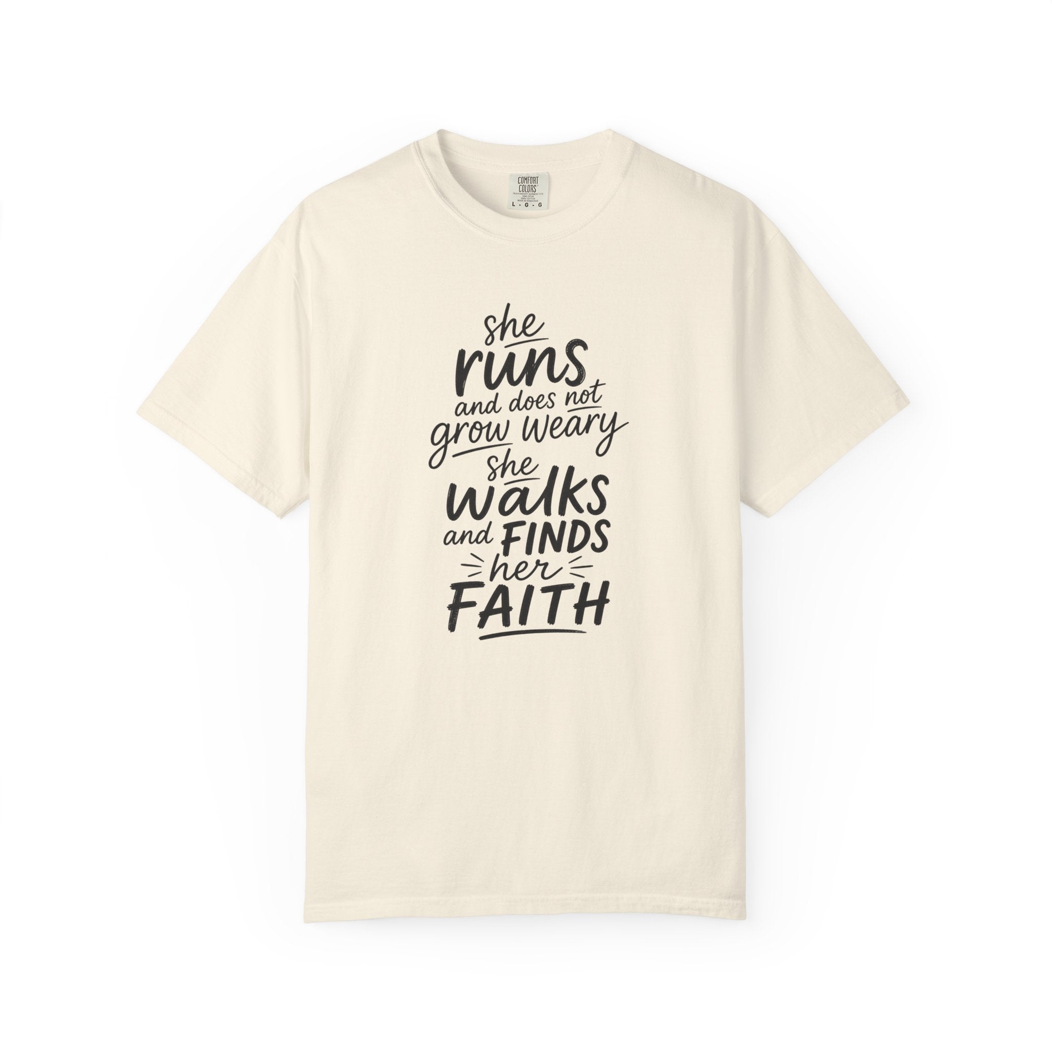 She Runs & Finds Faith T‑Shirt