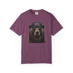 Grizzly Bear with Run Hat T‑Shirt