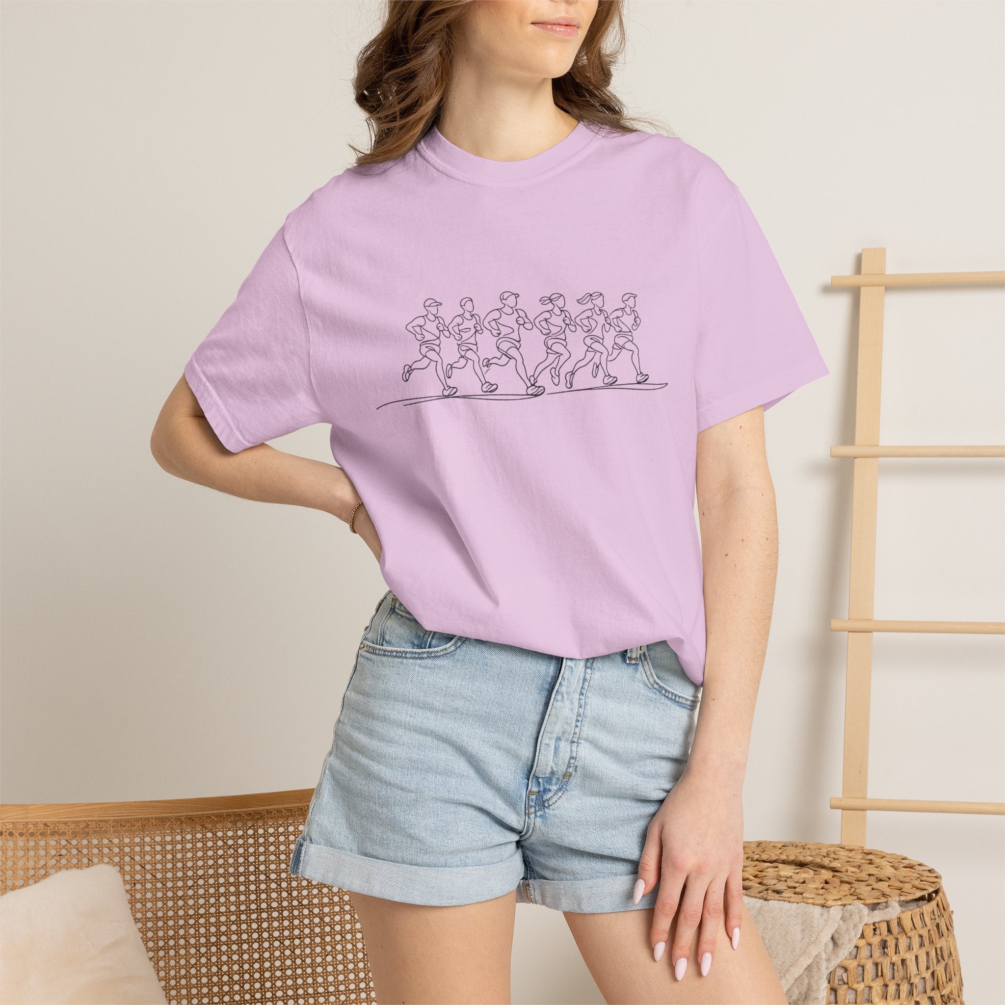 Run Together Stay Together Line Art T‑Shirt