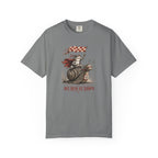 We Run At Dawn Checkered Flag T‑Shirt