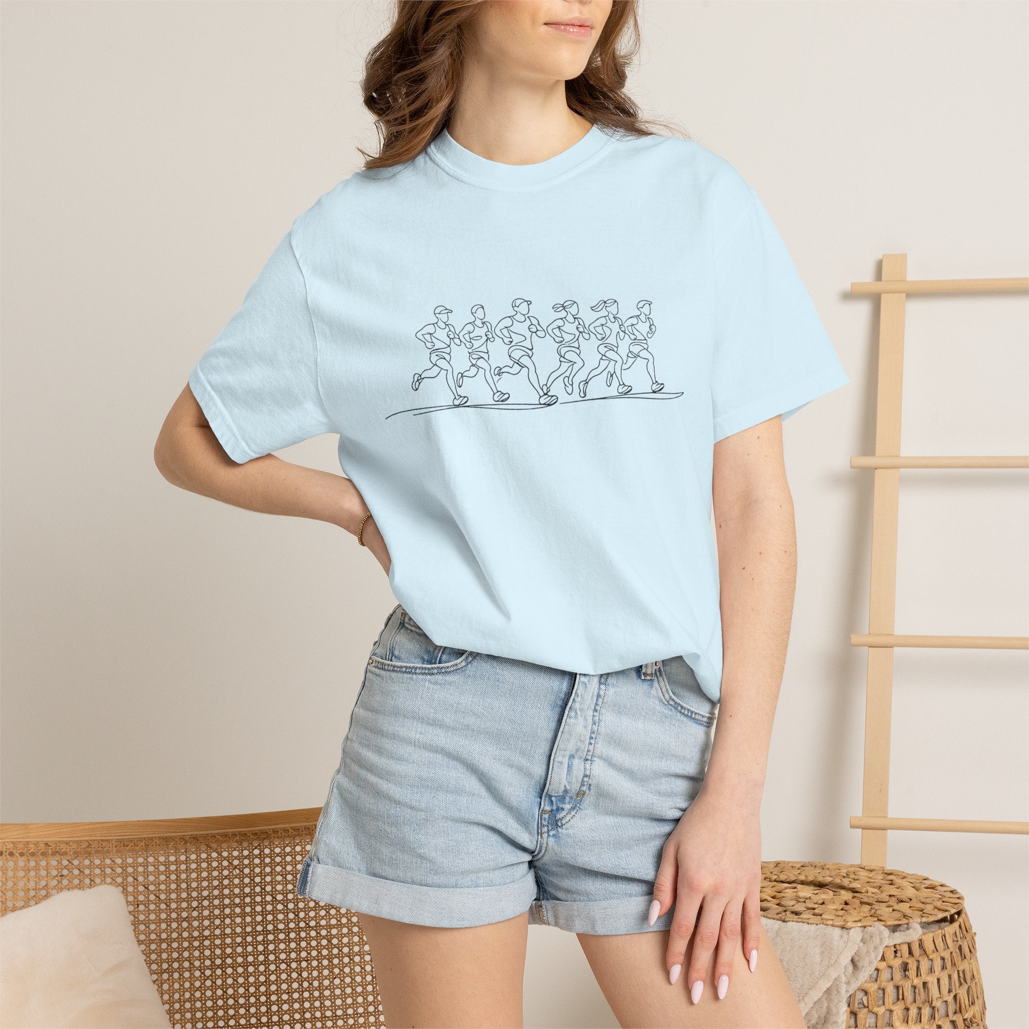 Run Together Stay Together Line Art T‑Shirt