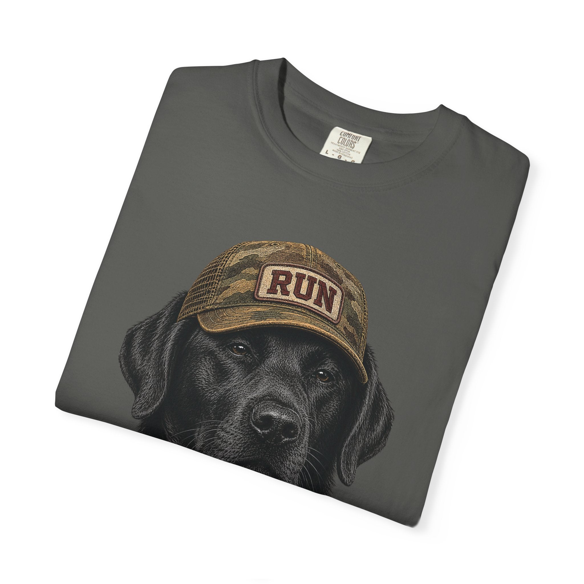 Black Lab in Hat T‑Shirt