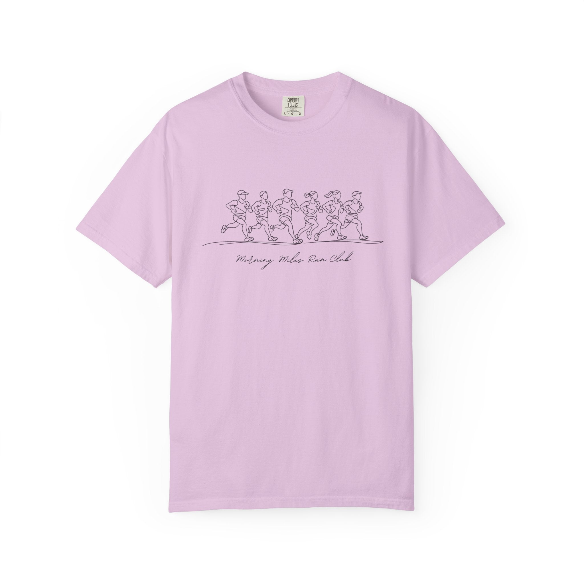 Morning Miles Run Club Line Art T‑Shirt